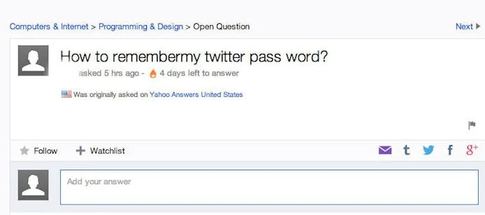 De grappigste vragen over het internet op Yahoo Answers-16252660