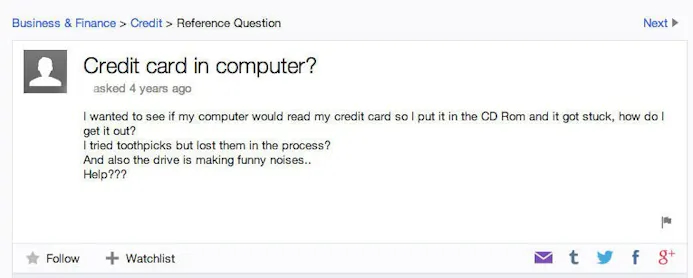 De grappigste vragen over het internet op Yahoo Answers-16252664