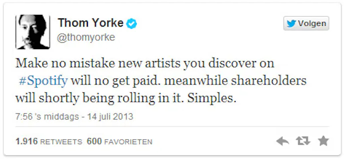 Thom Yorke valt Spotify aan [UPDATE]-16253016