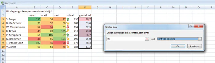 Automatische opmaak in Excel-16253555