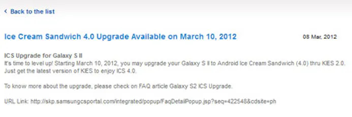 Android 4 voor Samsung Galaxy S2 toch niet morgen-16255306