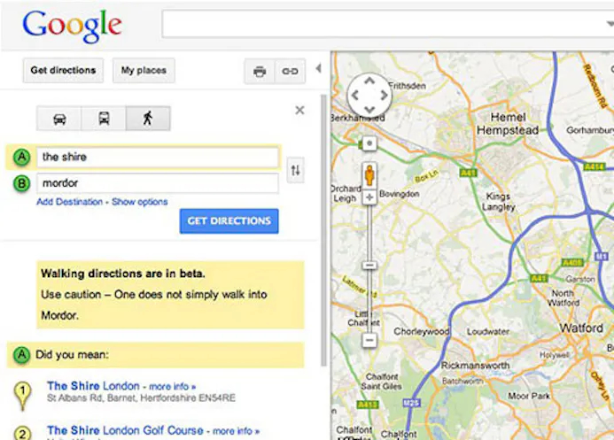 Hobbit-grap in Google Maps-16324983