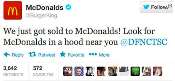 Burger King twitteraccount toont McDonalds-logo na hack-16358902
