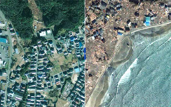 Google Street View toont ravage tsunami Japan-16431593