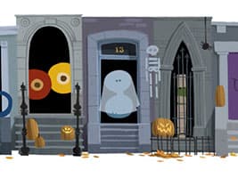 Halloween google doodle 2012