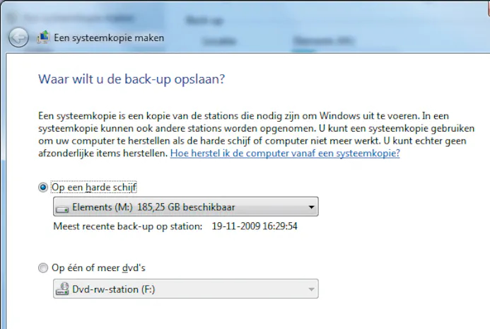Aan de slag met de backup-functie van Windows 7-16473008