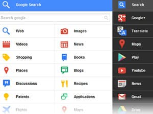 Google Chrome Black Menu extensie voor Google-diensten