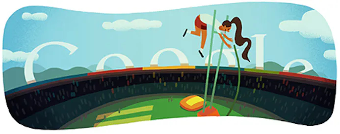 Olympische Spelen polsstokhoogspringen Google Doodle-16478206