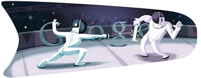 Olympische Spelen schermen Google Doodle-16478802