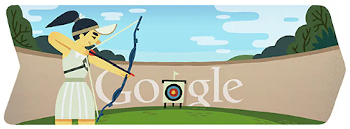 Olympische Spelen boogschieten Google Doodle-16478818