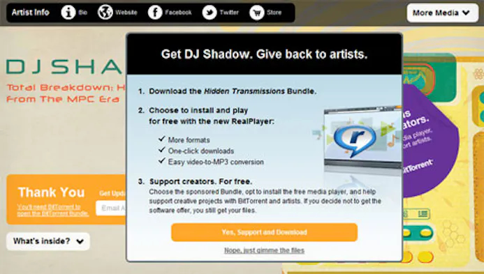 DJ Shadow omarmt BitTorrent-16478878