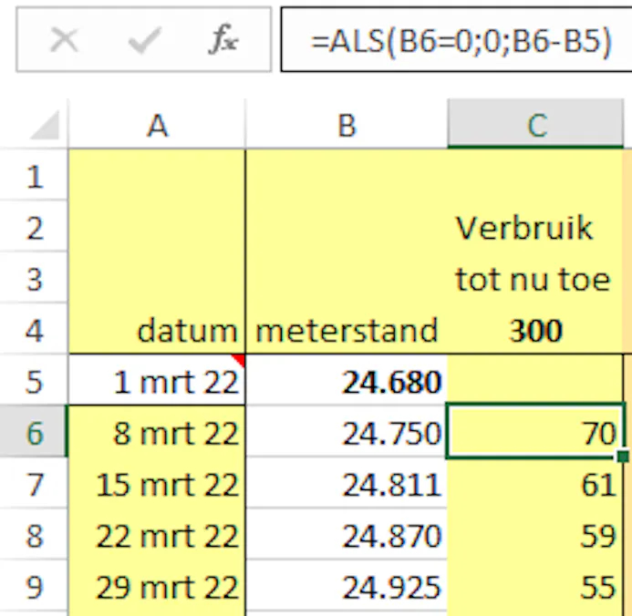 Meterstanden in Excel bijhouden-18713868