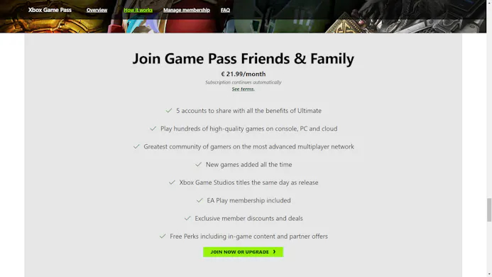 Dit weten we over Xbox Game Pass Friends & Family-22360075