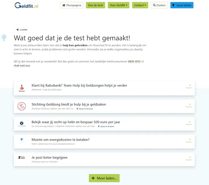 Zoek lokaal hulp bij geldzorgen op Geldfit.nl