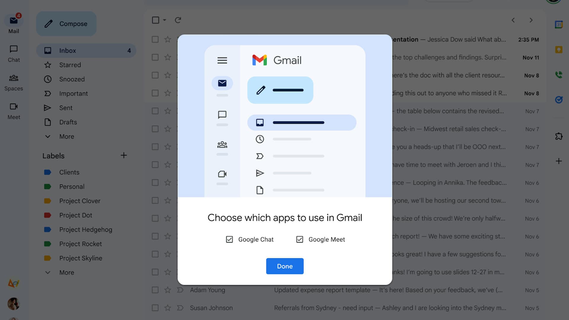Vernieuwd Gmail-design komt naar meer gebruikers