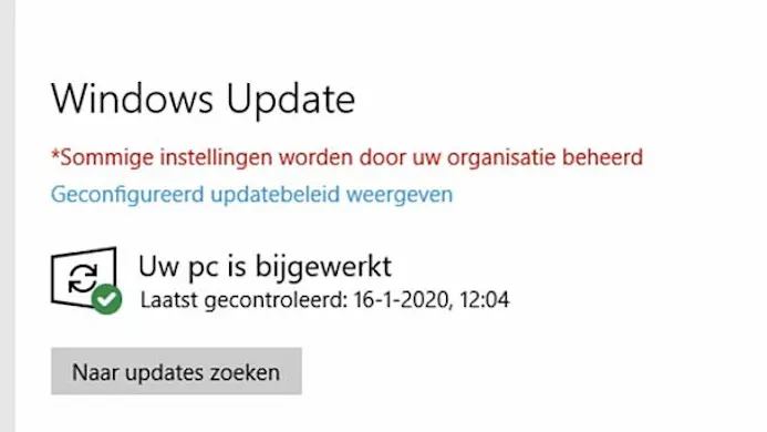 Is je pc wel up-to-date?