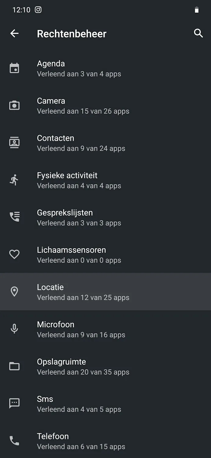Android 10 locatieinstellingen