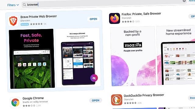 Browsers zonder pull-to-refresh voor iOS en iPadOS