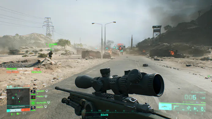 Screenshot van de Battlefield Portal-modus in Battlefield 2042.