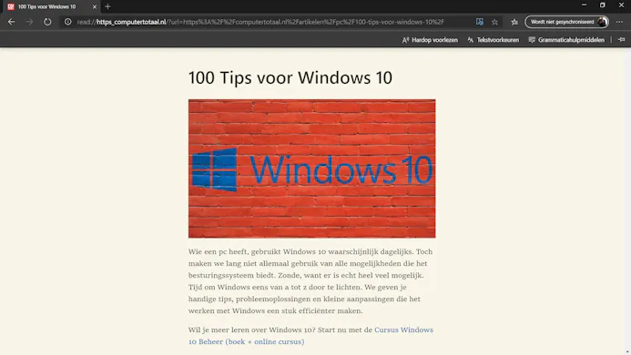 Screenshots Microsoft Edge.