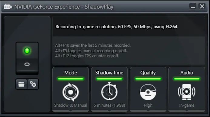 Screenshot van Shadowplay