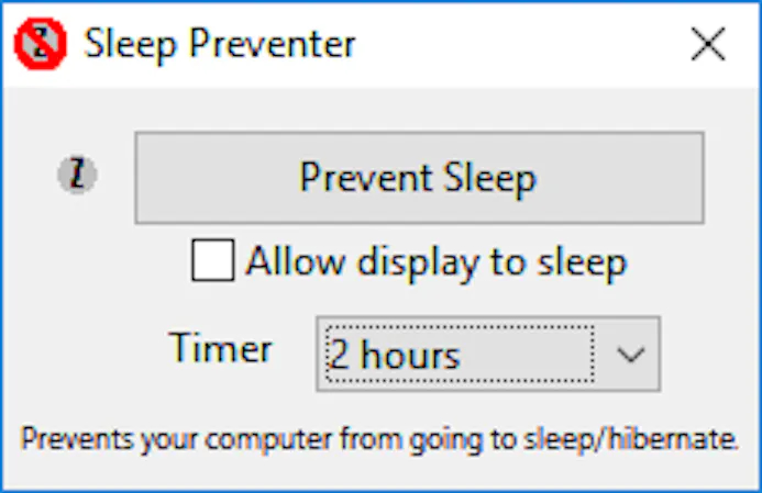 Tip 12 Sleep Preventer voorkomt dat de slaapstand van je computer actief wordt.