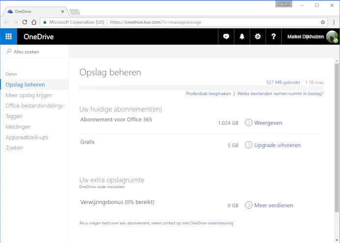Benut je Office 365-abonnement optimaal en schrijf maximaal 1 TB data weg naar Microsoft OneDrive.