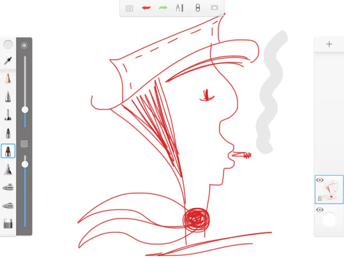 Tip 07 Autodesk SketchBook is zowel voor beginners als gevorderden een ideale app.
