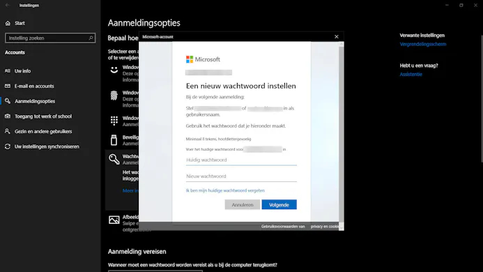 Wachtwoord Windows 10 veranderen