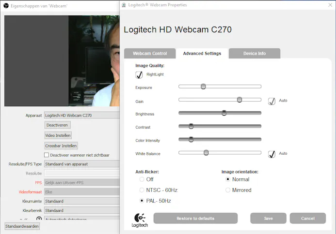 Voeg ook je webcambeeld toe en optimaliseer waar nodig.