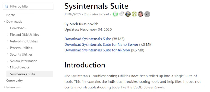 Tip 02 De Sysinternals Suite is een collectie van 74 handige tools voor de (thuis)netwerkbeheerder.