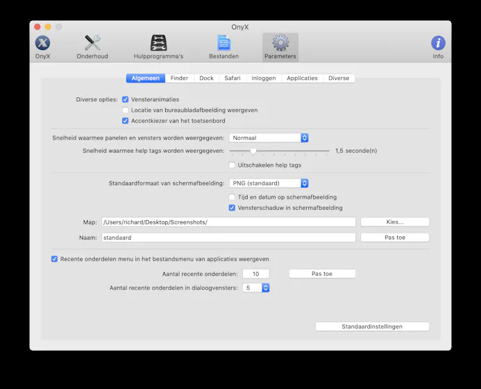 Tip 01 Met OnyX verander je een heleboel instellingen die je niet zo makkelijk vanuit de systeemvoorkeuren in macOS kunt aanpassen.