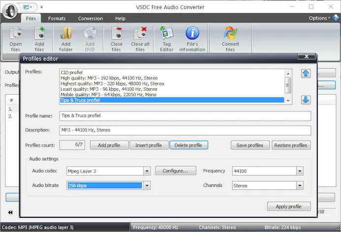 VSDC Audio Converter is zowel geschikt voor beginners als gevorderde audiofielen.