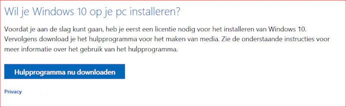 Tip 03 Bij Windows 10 kom je niet om het Hulpprogramma voor het maken van installatiemedia heen.