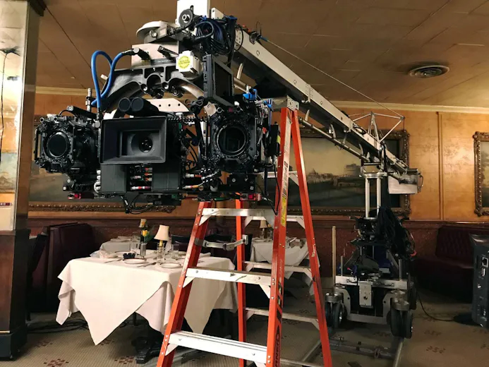 Regisseur Martin Scorsese gebruikte een speciale camera om de mimiek van hoofdrolspelers in drie dimensies op te nemen. Foto: Netflix.