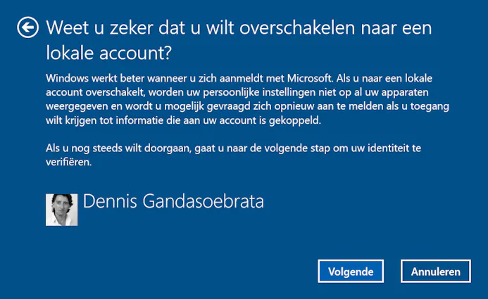 Tip 02 Gelukkig ben je zelfs in Windows 10 niet afhankelijk van een Microsoft-account.