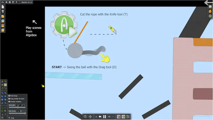 Tip 03 Maak een spel als Cut the rope, wat speelt met de natuurwetten.