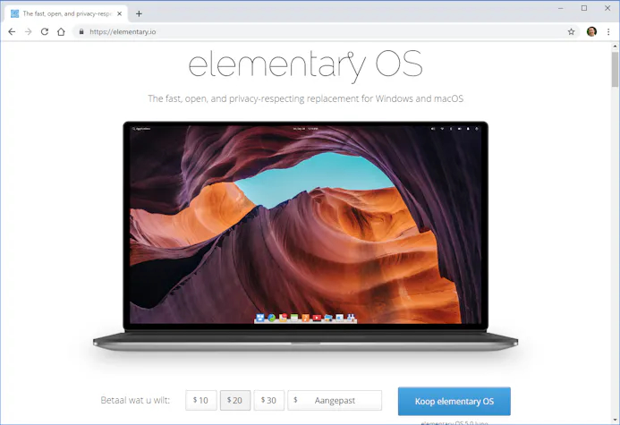 01 De desktopomgeving van elementary OS doet sterk denken aan Windows en macOS.