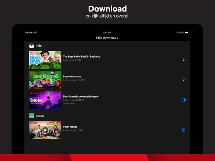 Tip 04 Download Netflix-afleveringen op je tablet en kijk ze zonder internetverbinding.