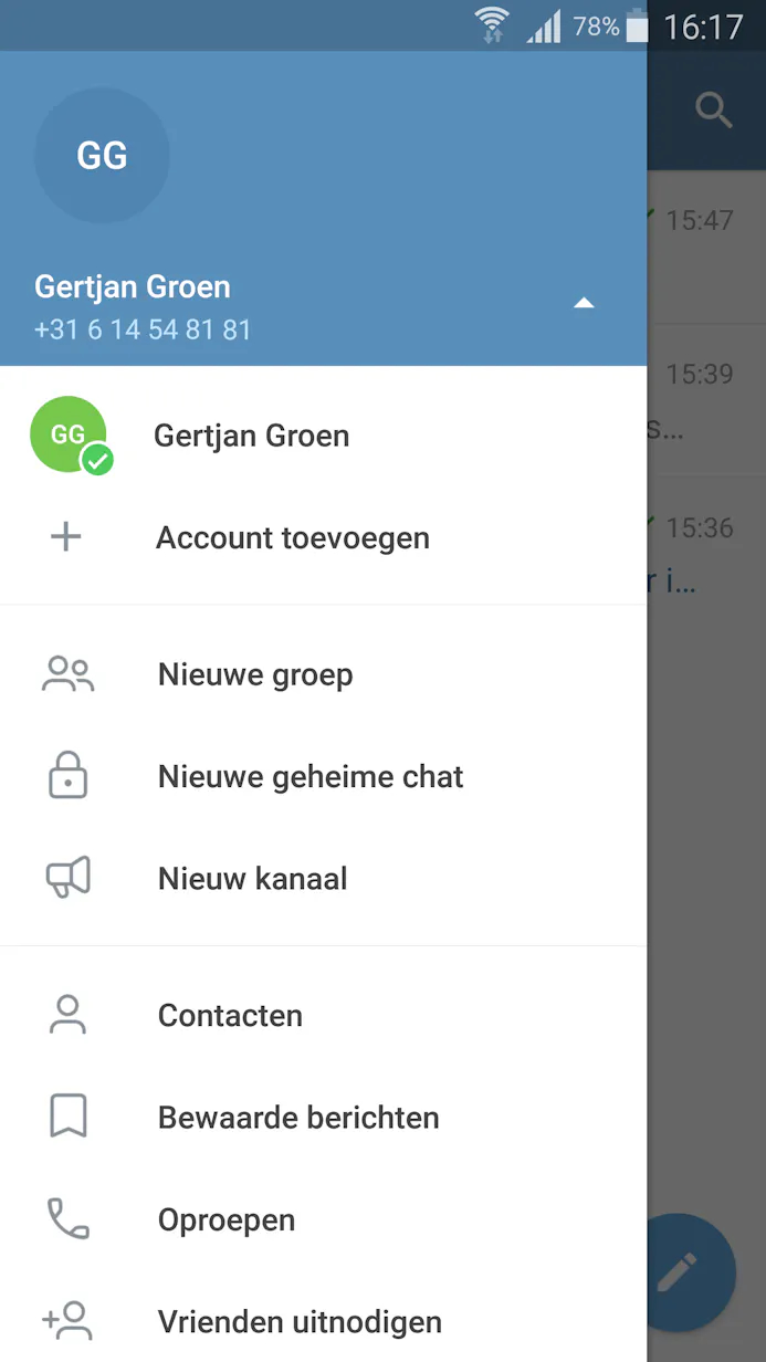 Tip 05 In Telegram kun je eenvoudig een tweede of derde account toevoegen.