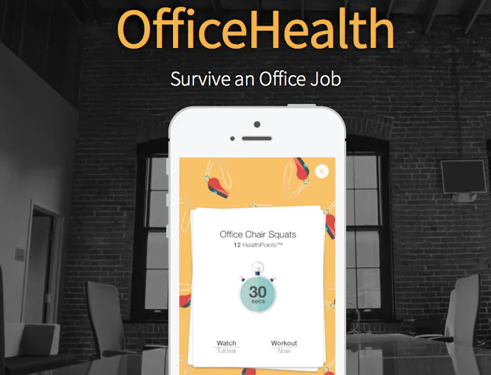 Met de app BlockFit Quick Home & Office Workout doe je tijdens het werken handige en snelle oefeningen.