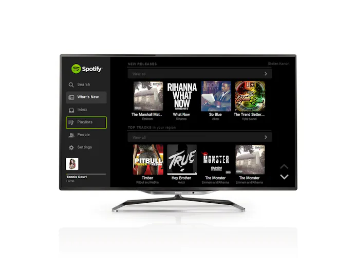 Dankzij de Spotify-app fungeert een recente smart-tv prima als muziekstreamer.