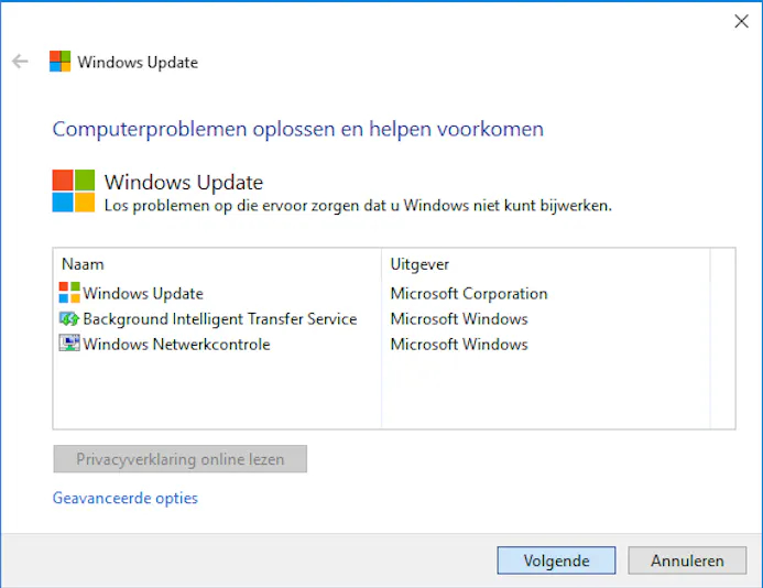 Problemen met updates komen nogal eens voor, daar heeft Microsoft zelfs een speciale tool voor.