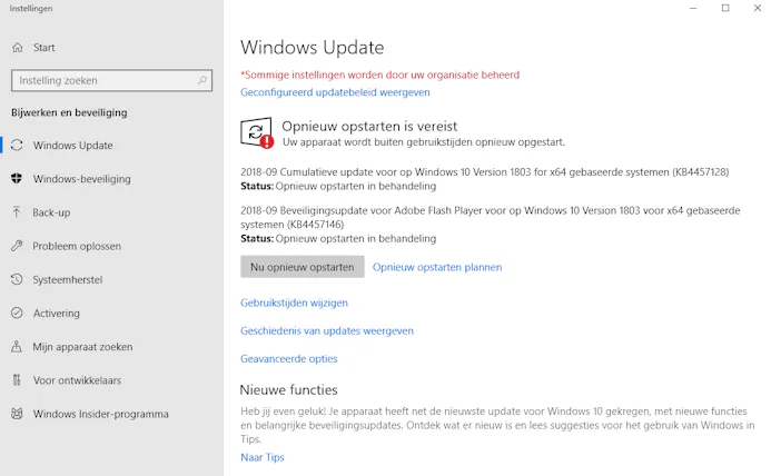 Normaal voert Windows 10 zelf alle updates uit.