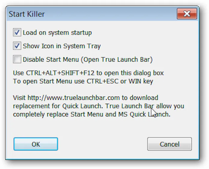 Uiteraard laat je een tool als Start Killer wel opstarten met het systeem.