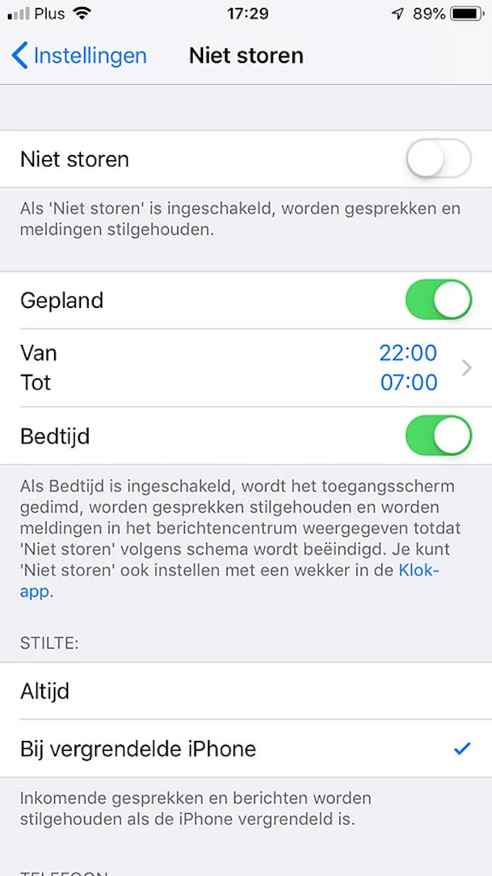 Bedtijd heeft in iOS 12 meer instellingsmogelijkheden