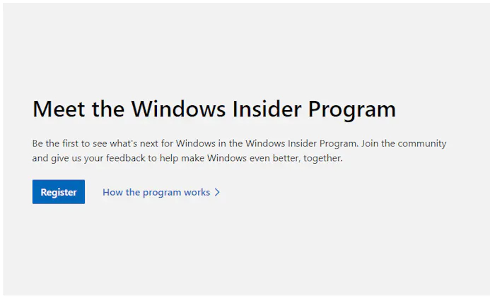 Om de nieuwste previewversie van Windows 11 te downloaden, moet je je eerst aanmelden als Windows Insider.