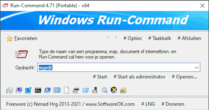 Tip 11 Run-Command is een verbeterde versie van het Windows-commando Uitvoeren.