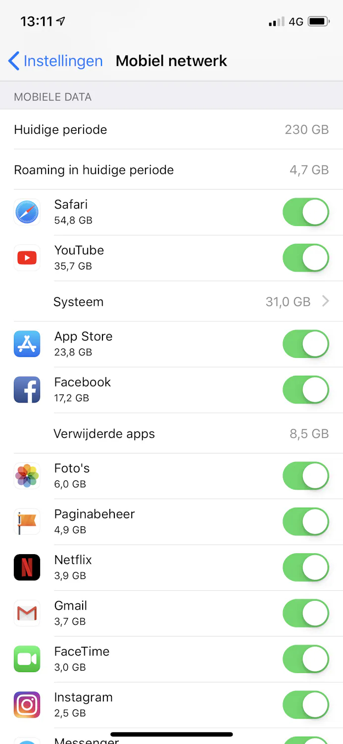 apps veel data